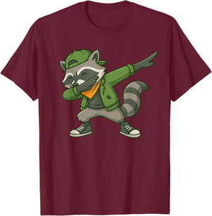 Raccoon Dab Streetwear Classic Funny Gifts Women Kid T-Shirt - T-Shirt | Maroon