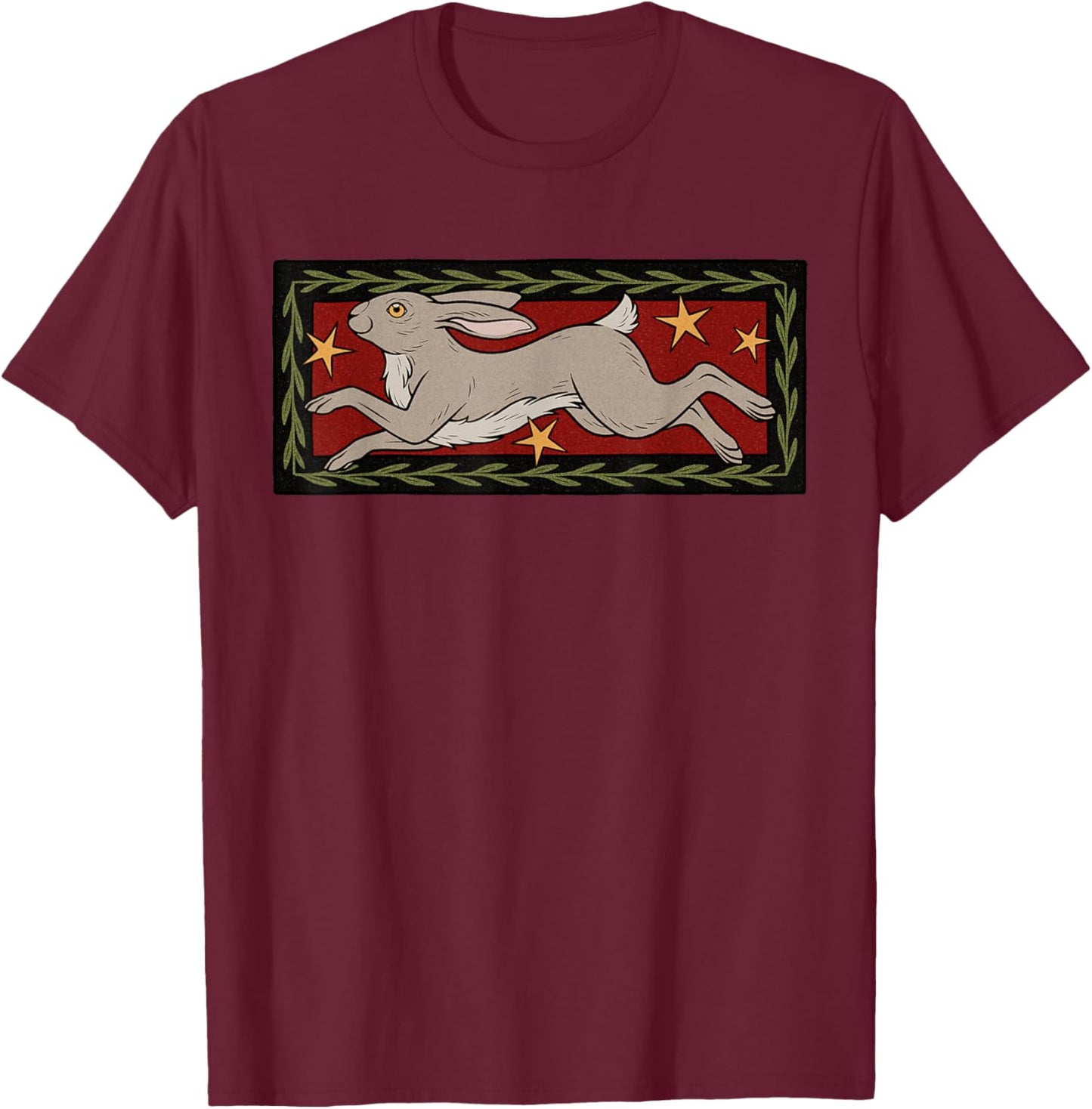 Watership Down Goblincore Therian Dark Academia Furry Art T-Shirt - T-Shirt | Maroon