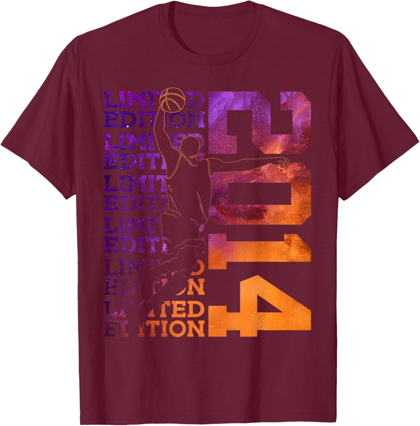Limited Edition 2014 Basketball 12TH Birthday T-Shirt - T-Shirt | Maroon