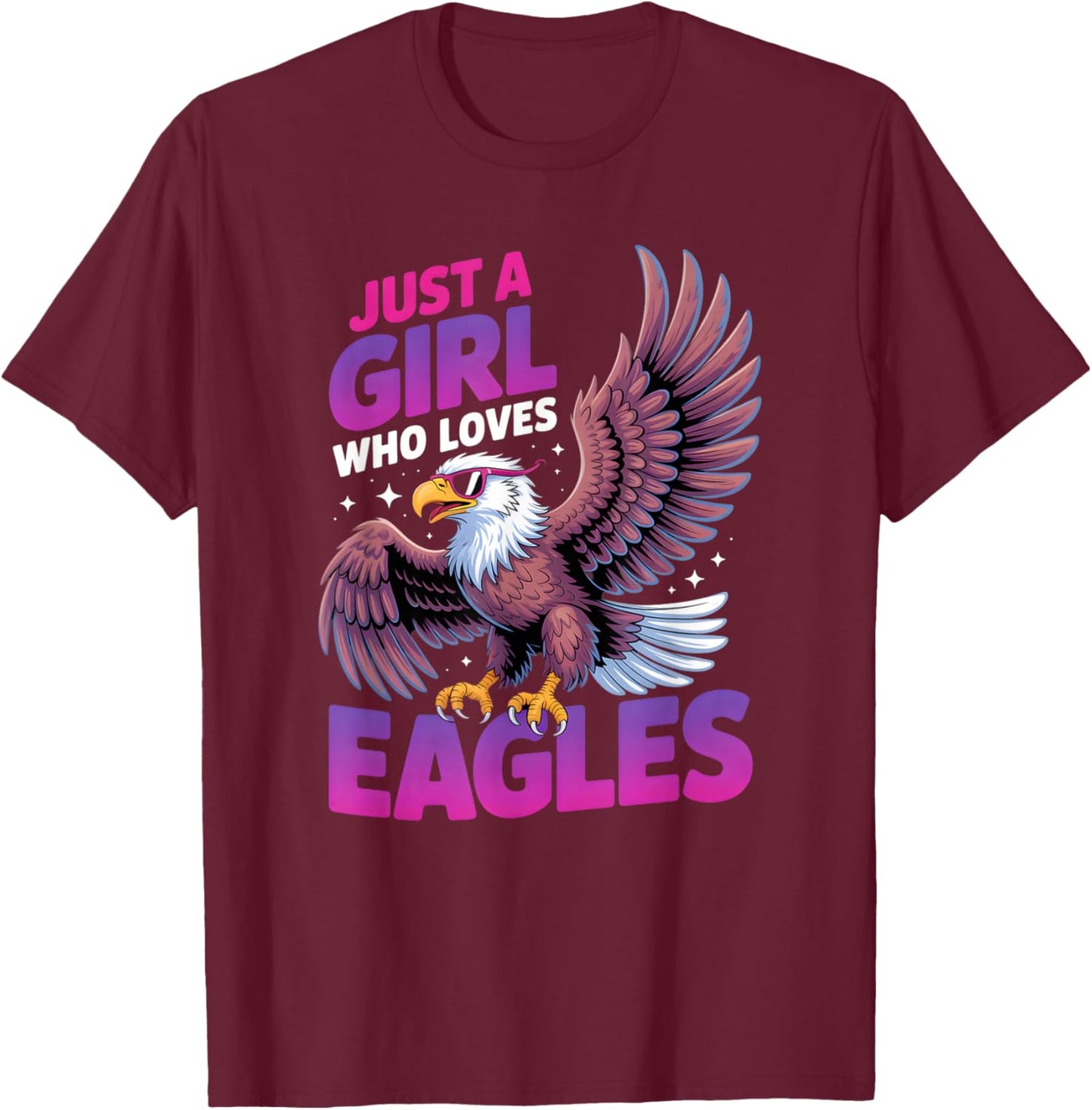 Girls Eagle T-Shirt - T-Shirt | Maroon