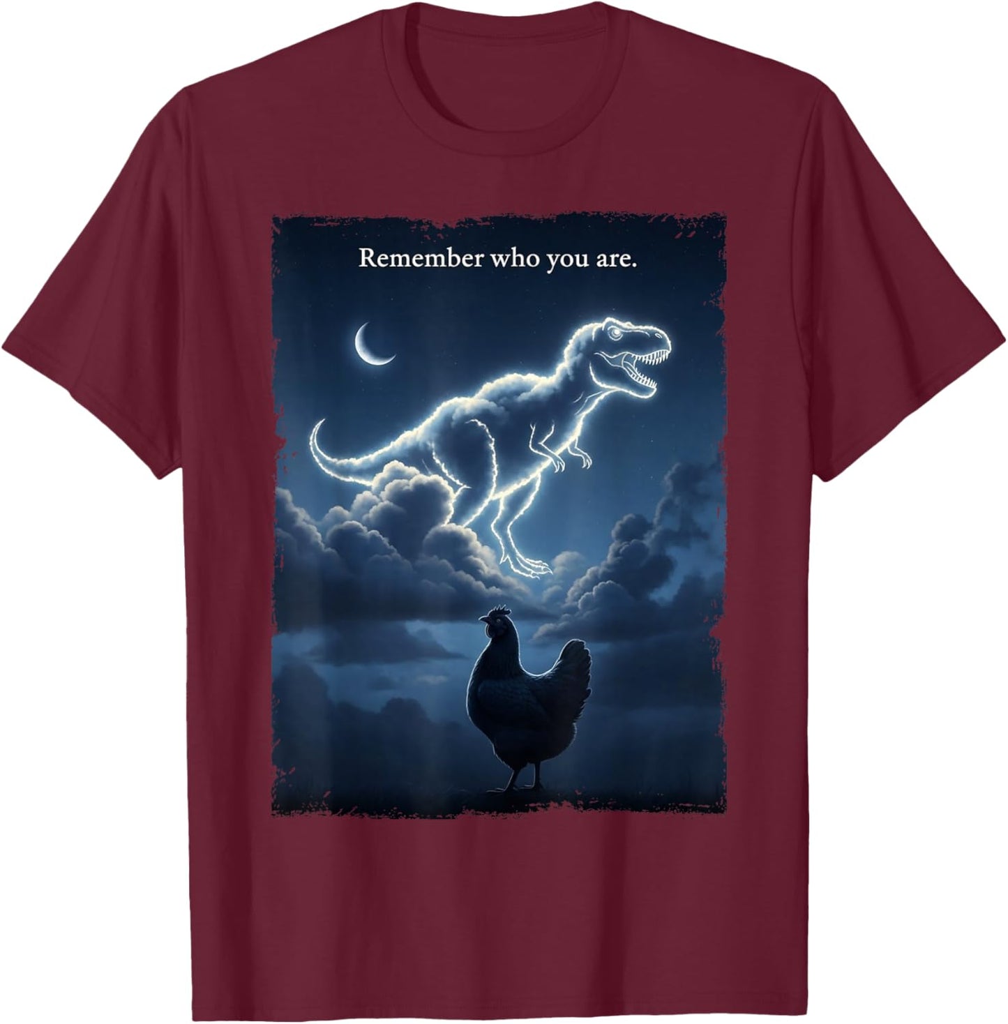 Remember Who You are - Funny Evolution Joke Meme T-Shirt - T-Shirt | Maroon