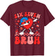 Valentines Day Six Seven Bruh 6 7 Meme Dab Heart Boys Kids T-Shirt - T-Shirt | Maroon