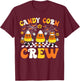 Candy Corn Crew Team Squad Matching Halloween Costume T-Shirt - T-Shirt | Maroon