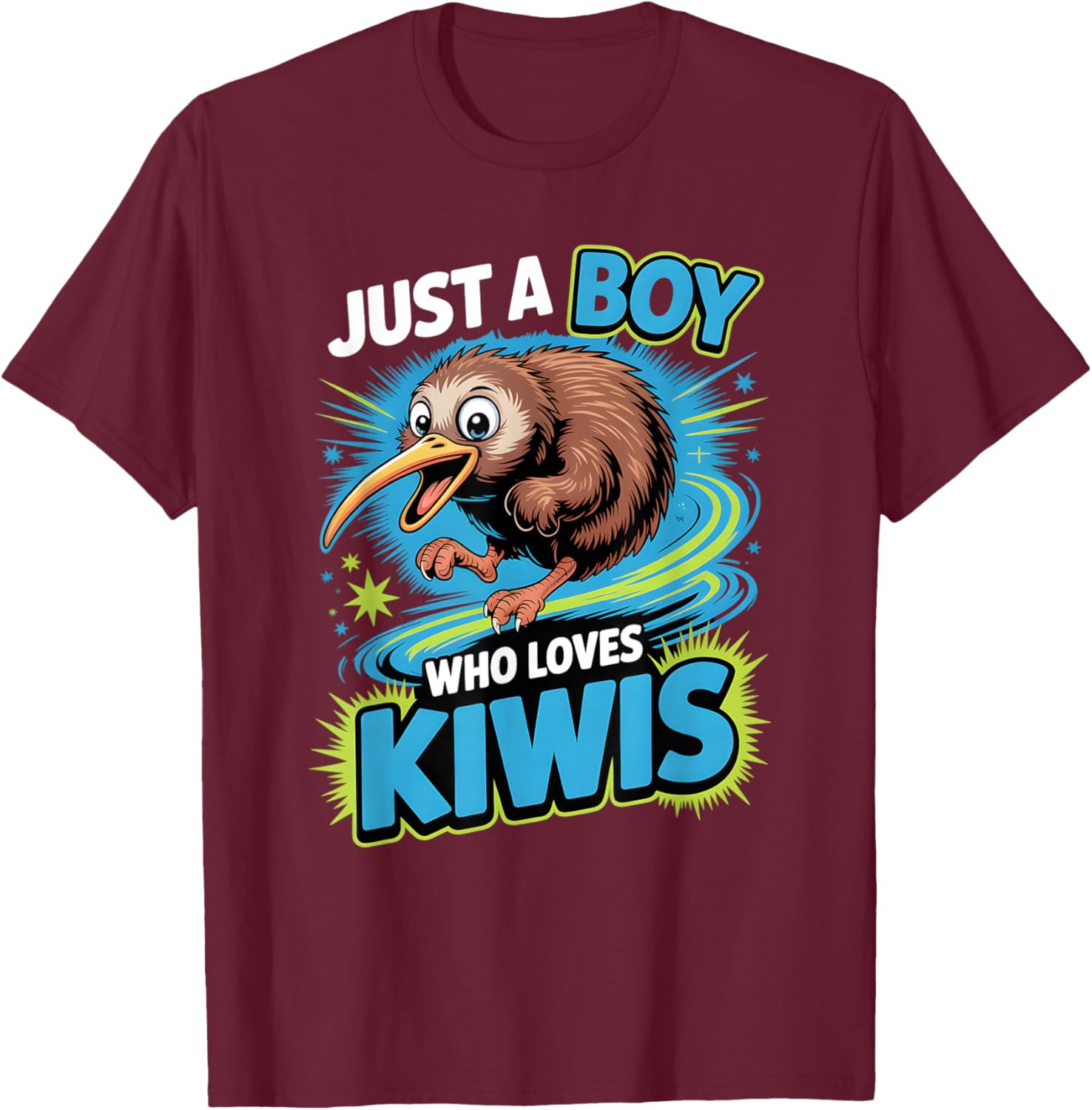 Boys Kiwi T-Shirt - T-Shirt | Maroon