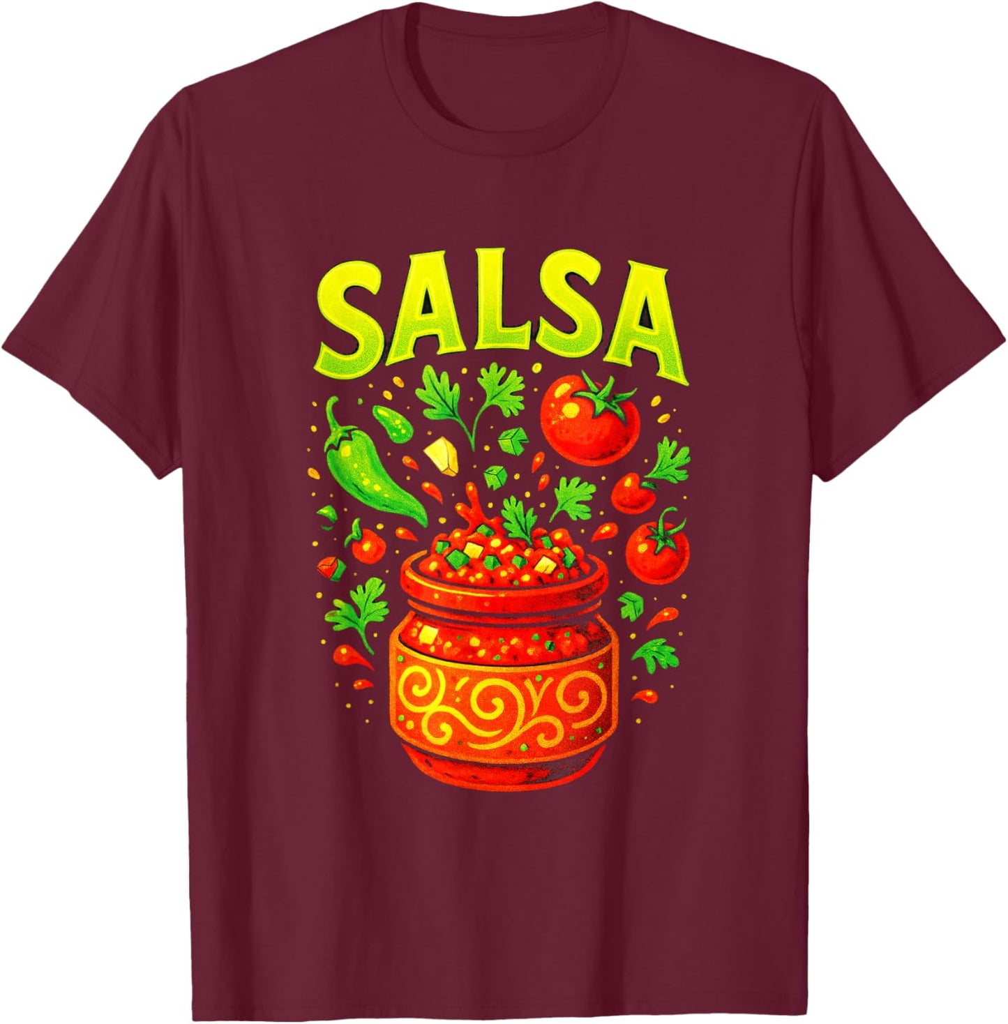 Salsa - Chips Salsa Funny Couple Costume T-Shirt - T-Shirt | Maroon