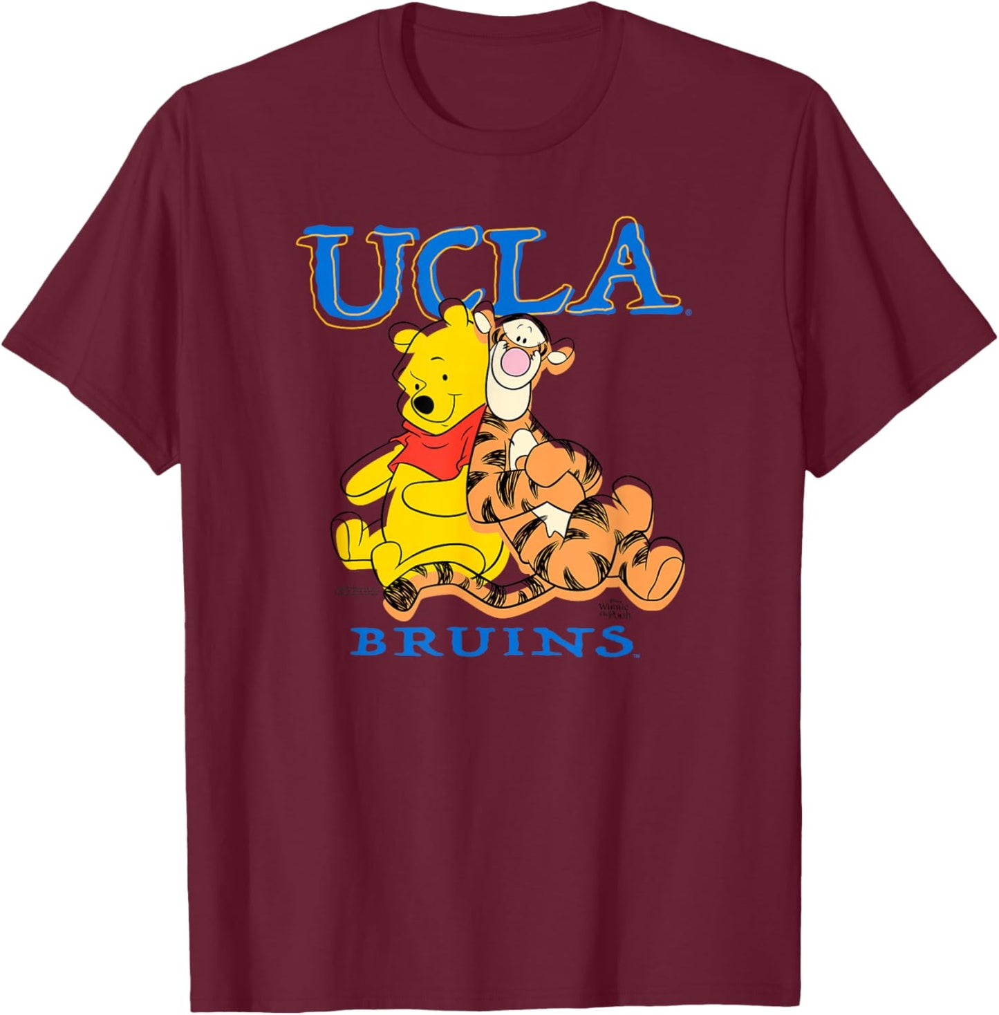 UCLA Bruins Winnie The Pooh and Tigger Officially Licensed T-Shirt - T-Shirt | Maroon