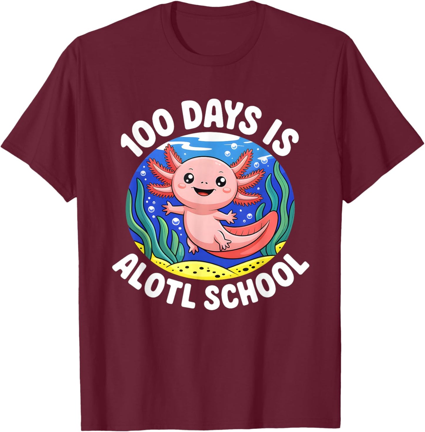 Axolotl Lover T-Shirt - T-Shirt | Maroon