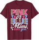 Pink Or Blue Mimi Loves You Baby Gender Reveal Party T-Shirt - T-Shirt | Maroon