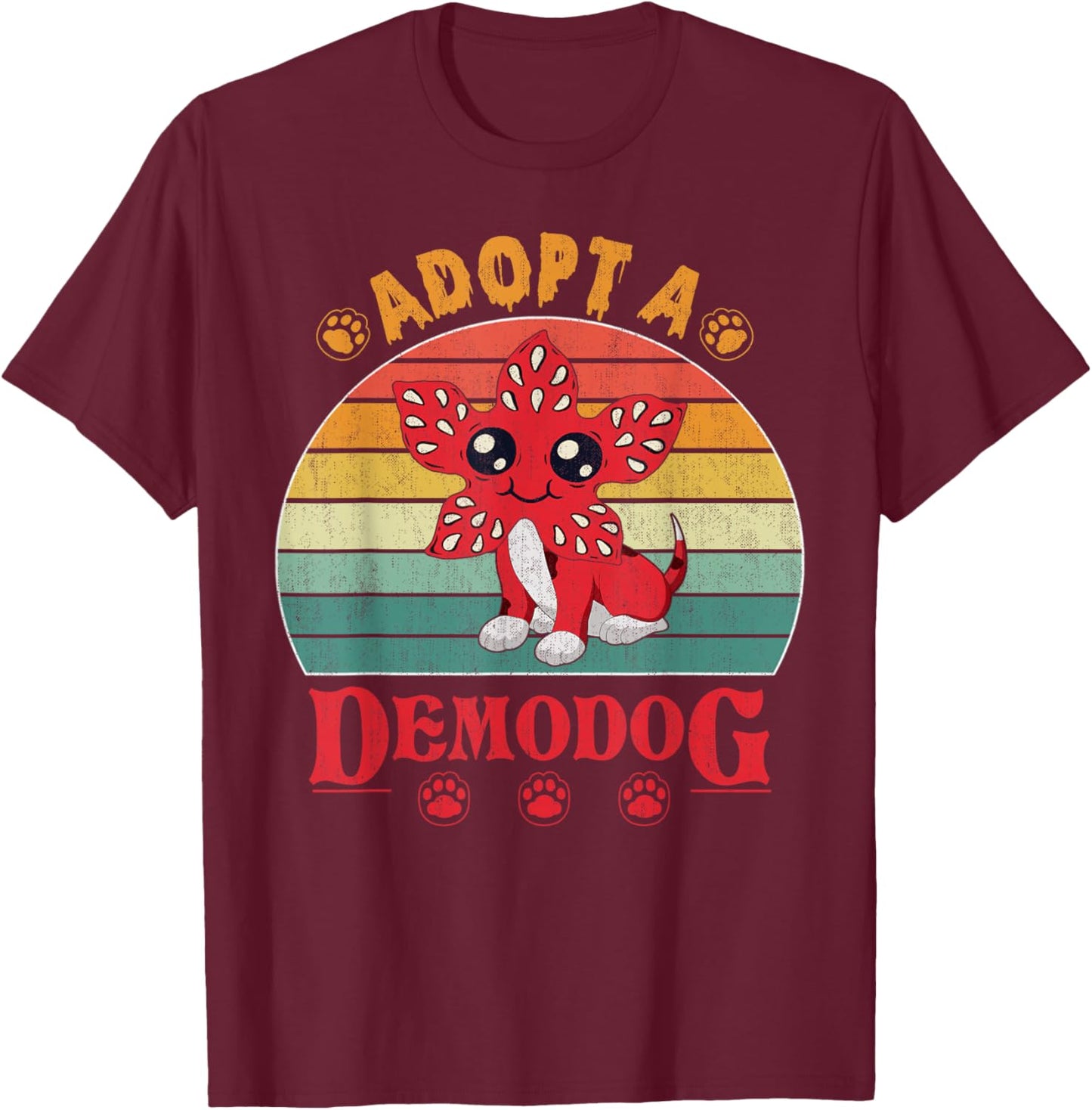 Adopt a demodog Funny Dog Lovers Women Kids T-Shirt - T-Shirt | Maroon