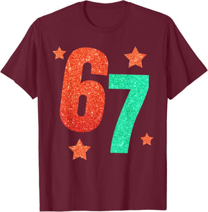 Funny Six Seven 6 7 Meme Trendy Halloween Costume Women T-Shirt - T-Shirt | Maroon
