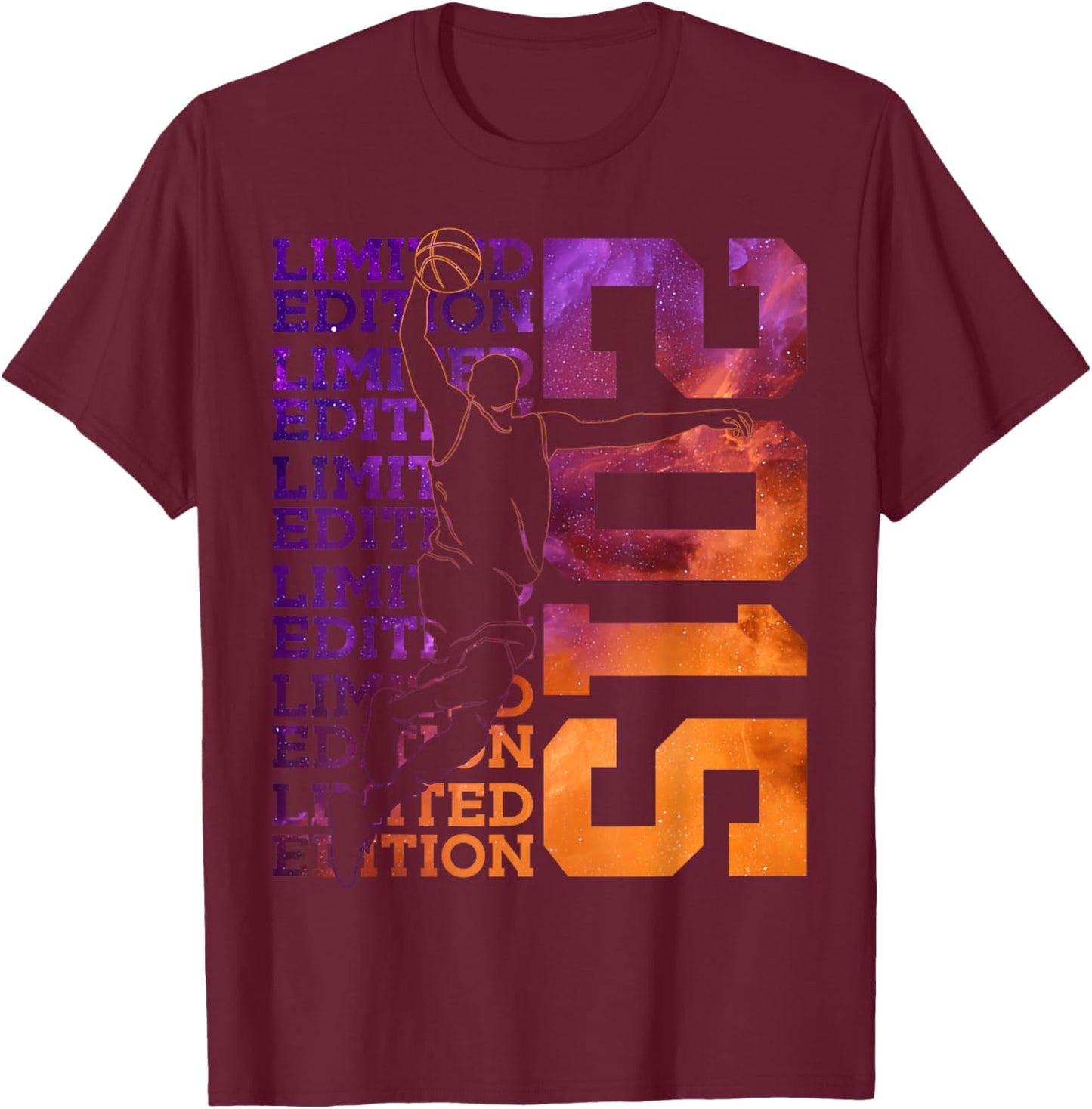 Limited Edition 2015 Basketball 11TH Birthday T-Shirt - T-Shirt | Maroon