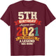 5 Year Old Vintage Awesome Since 2021 5th Birthday T-Shirt - T-Shirt | Maroon