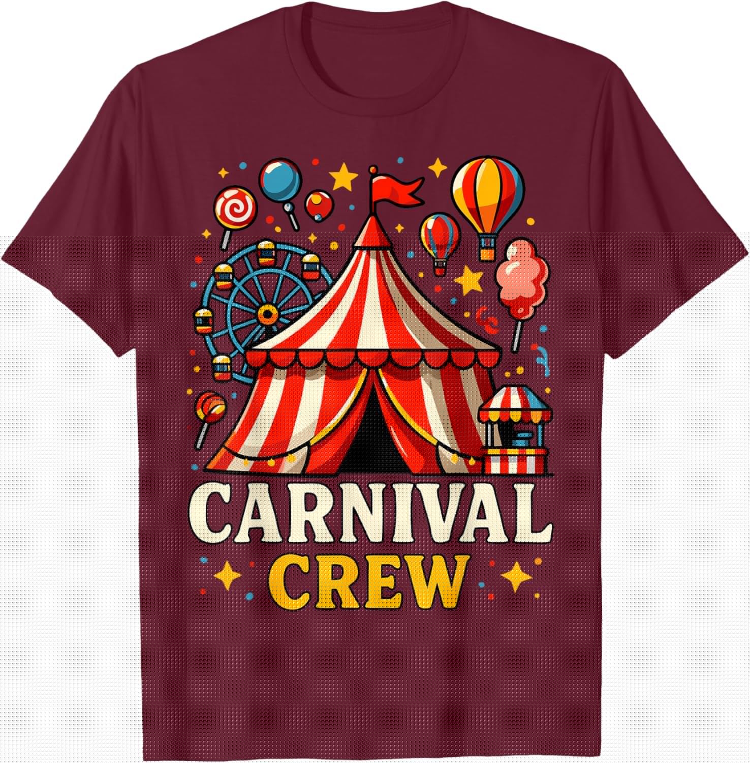 Funny Costume Party Carnival Crew T-Shirt - T-Shirt | Maroon