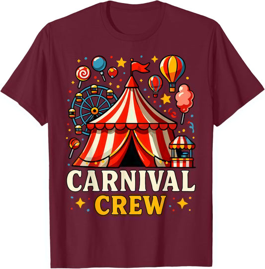 Funny Costume Party Carnival Crew T-Shirt - T-Shirt | Maroon
