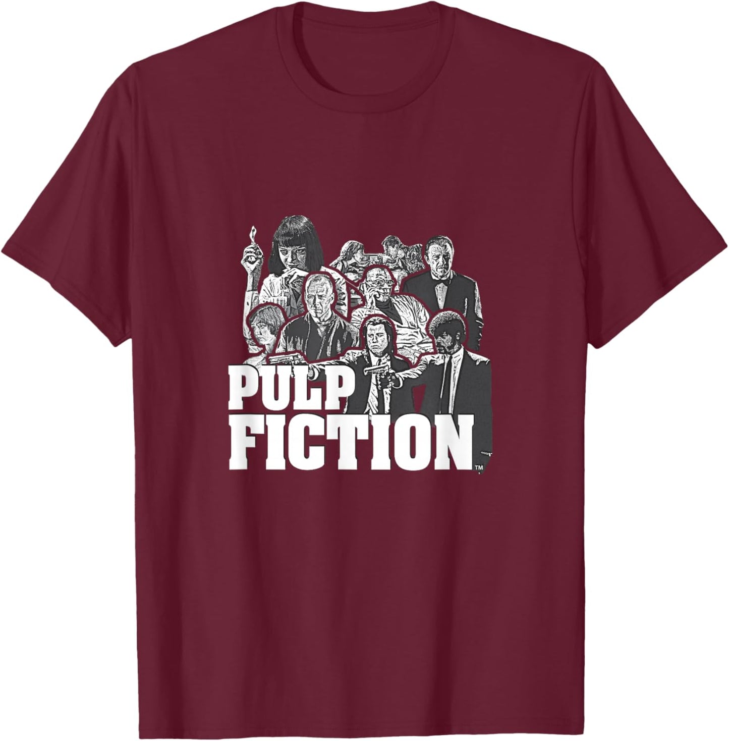 Iconic Movie Cast Graphic PAPL2625 T-Shirt - T-Shirt | Maroon