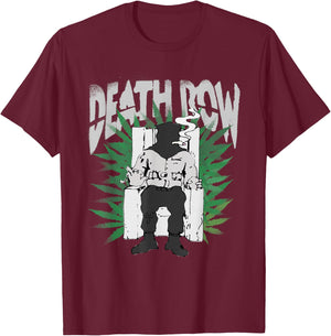 Official Death Row Records Chair Leaf T-Shirt - T-Shirt | Maroon