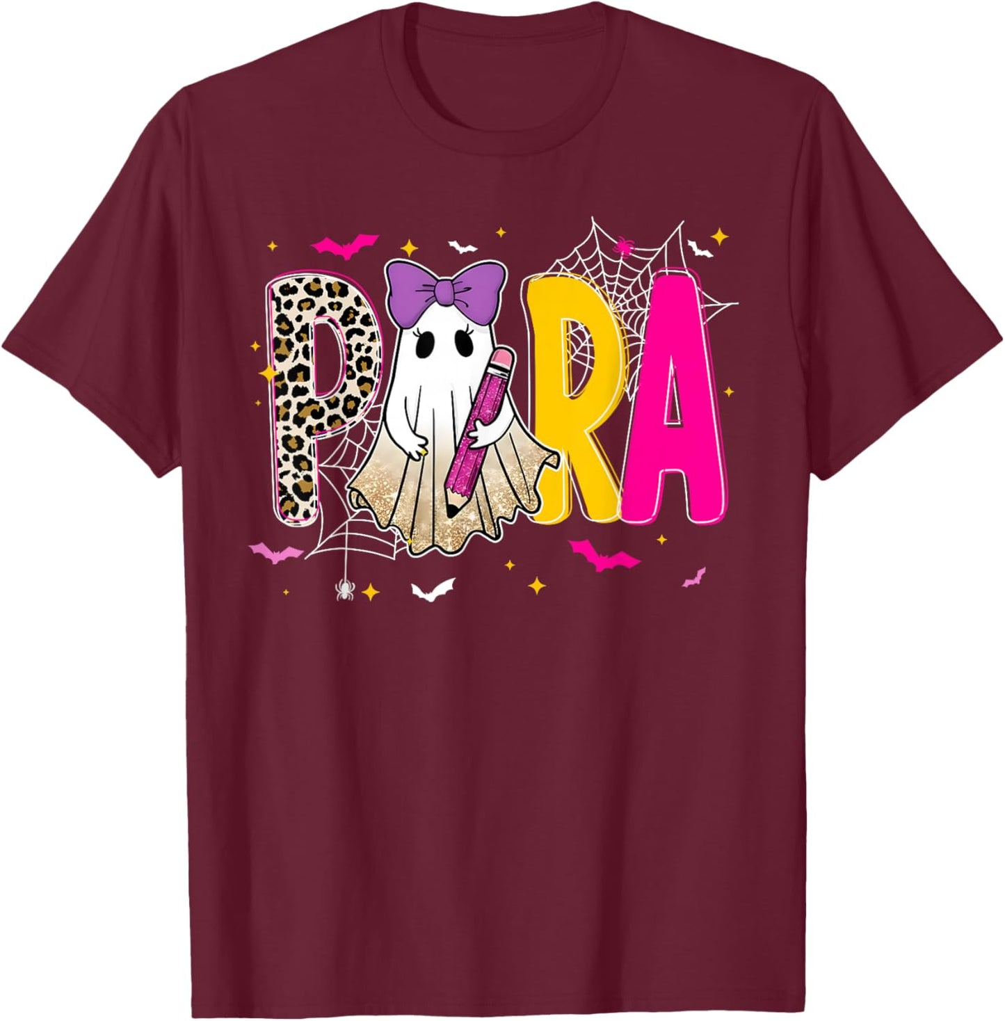 Spooky Halloween Teacher para Counselor SPED Preppy Boo Kids T-Shirt - T-Shirt | Maroon