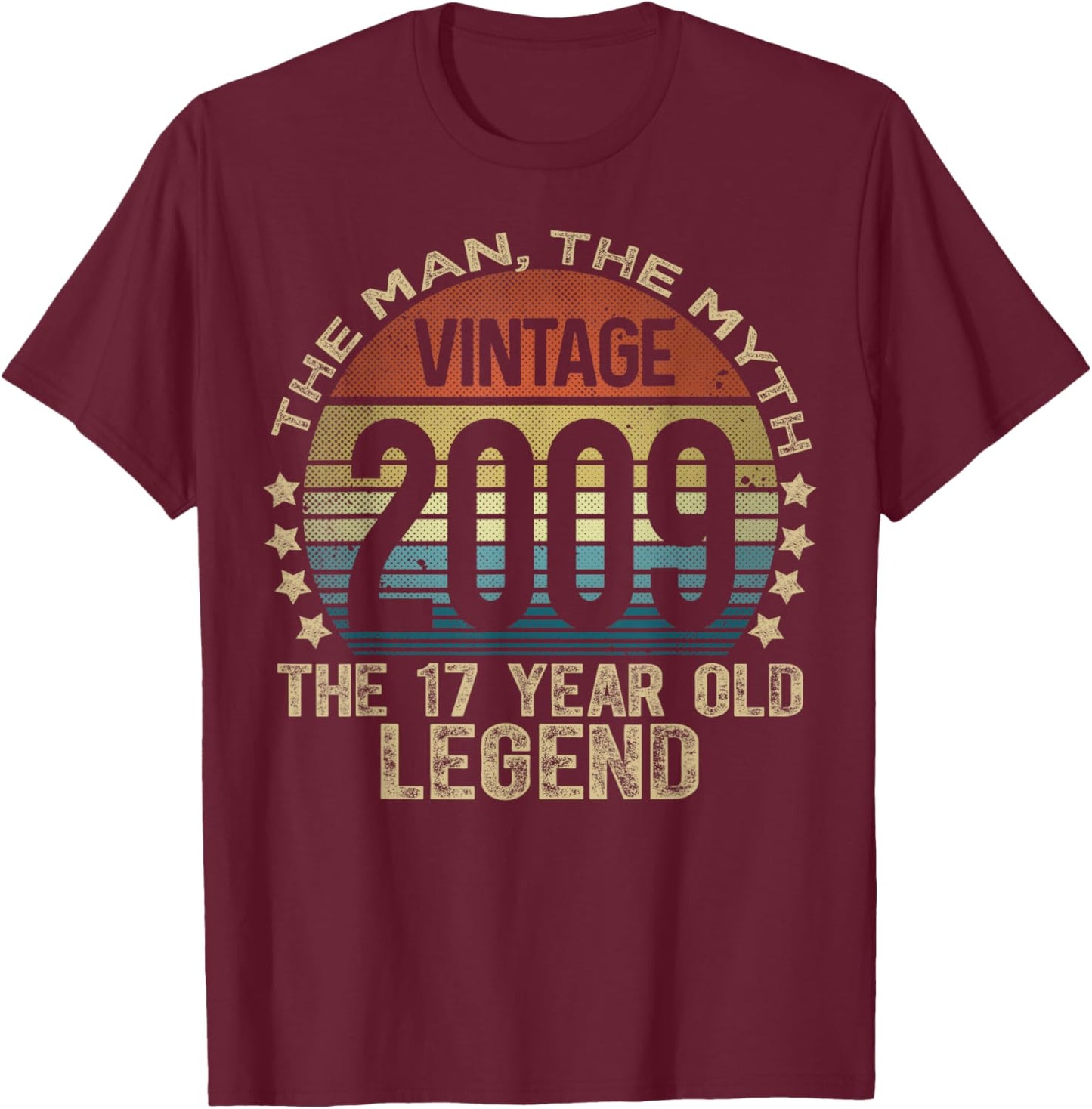 17 Year Old Gifts Vintage 2009 Limited Edition 17th Birthday T-Shirt - T-Shirt | Maroon