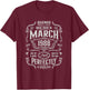 Vintage 38th Birthday Legends were Born in March 1988 T-Shirt - T-Shirt | Maroon