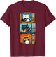 Novelty Cats Band Guitar Drums Men Kids Women Funny Y2K T-Shirt - T-Shirt | Maroon