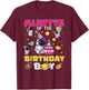 Auntie of The Birthday Boy Astronaut Family Space Planets T-Shirt - T-Shirt | Maroon