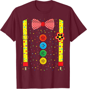 Carnival Clown Face Circus Costume Kids Men Women Carnivals T-Shirt - T-Shirt | Maroon