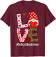School Bus Driver Love Gnome Heart Valentine's Day T-Shirt - T-Shirt | Maroon