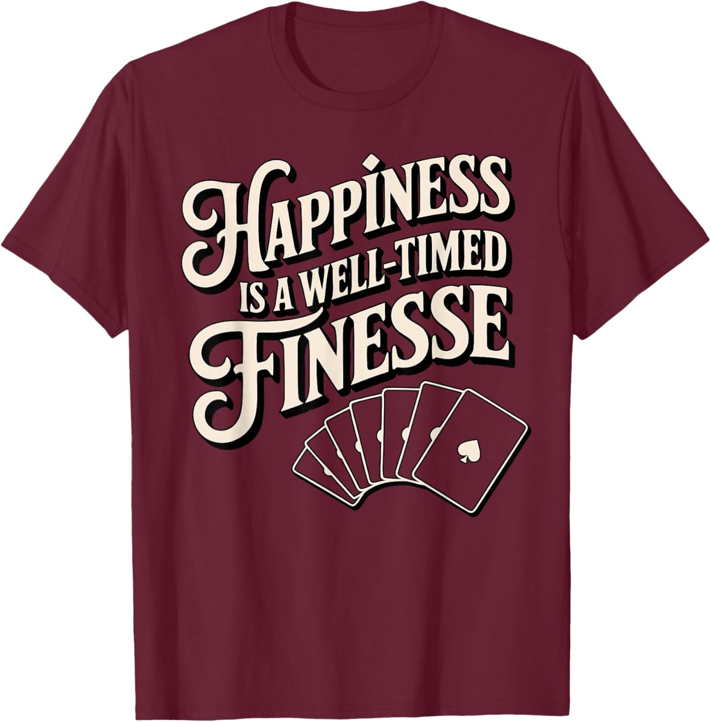 Bridge Player Finesse Contract Bridge T-Shirt - T-Shirt | Maroon
