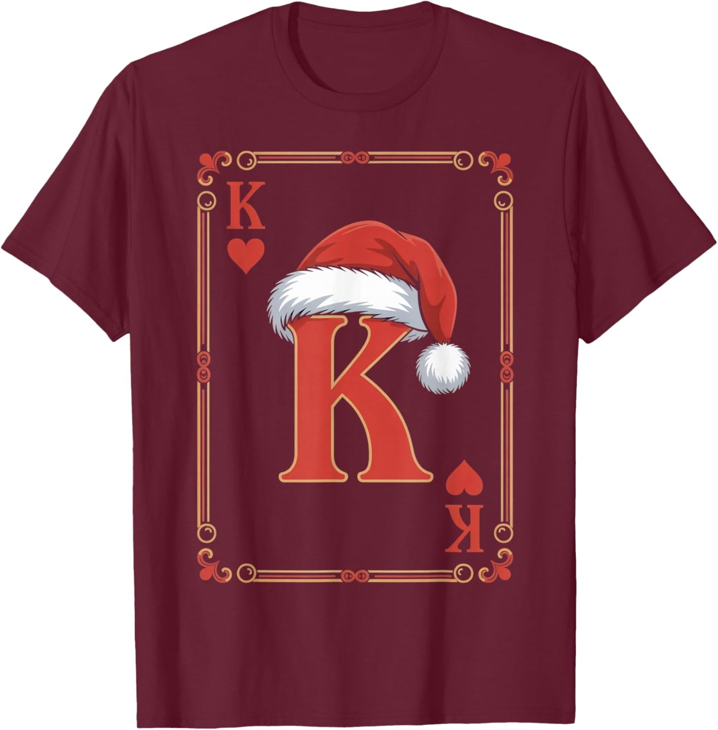 King of Hearts Christmas Costume Playing Cards King Hearts T-Shirt - T-Shirt | Maroon