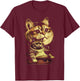 Tabby Cat Wine Glass Funny Meme Humor Animal Lover Women Men T-Shirt - T-Shirt | Maroon