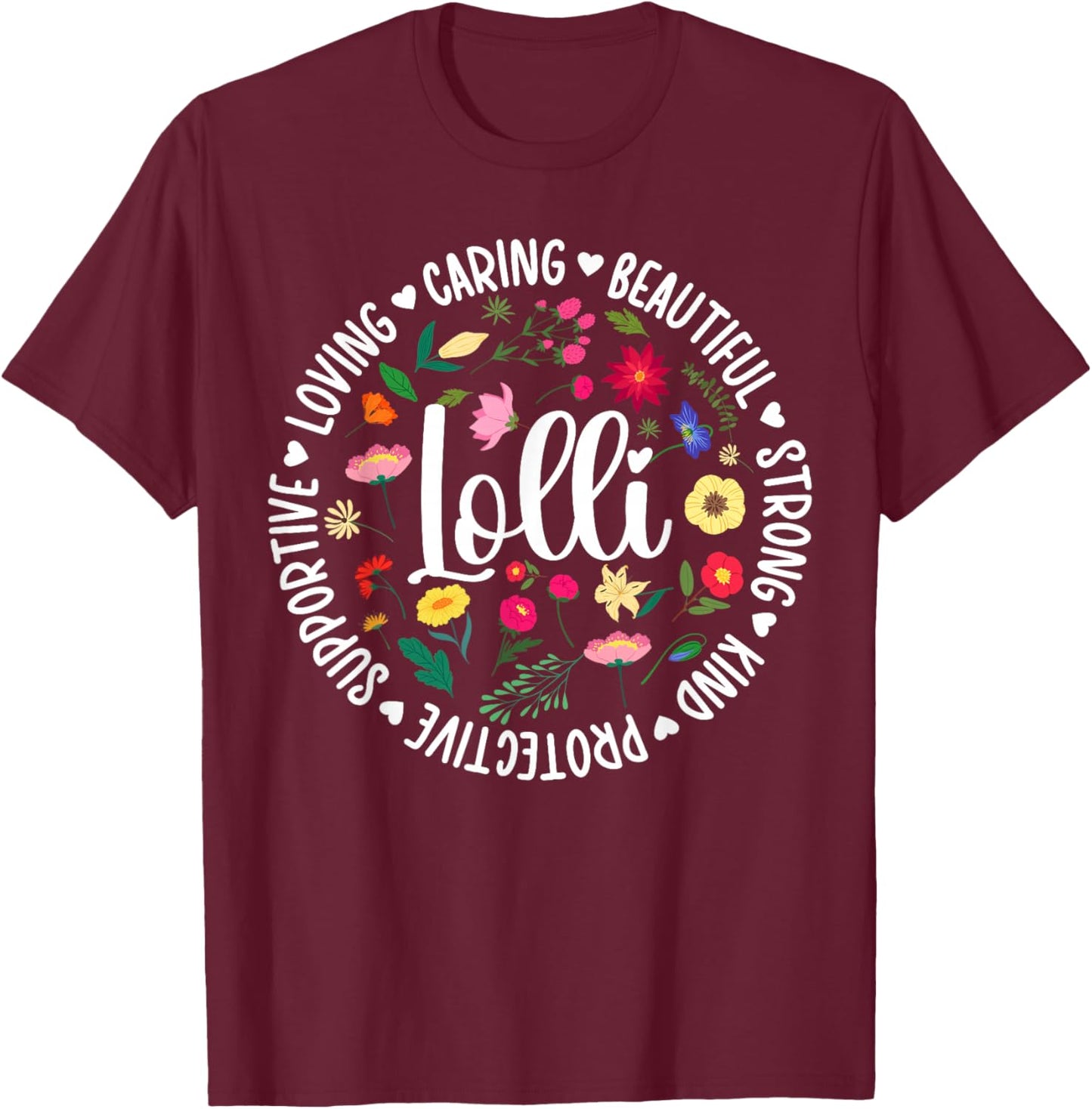 Lolli Appreciation Circle Lolli Grandma Lolli Grandmother T-Shirt - T-Shirt | Maroon