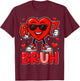 Funny 6 7 Meme 67 Six Seven Bruh Valentine Heart Boys Kids T-Shirt - T-Shirt | Maroon