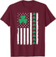US American Flag with Shamrocks for Pattys St Patricks Day T-Shirt - T-Shirt | Maroon