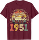 Awesome Since May 1951 Vintage Retro 75th Birthday Men Women T-Shirt - T-Shirt | Maroon