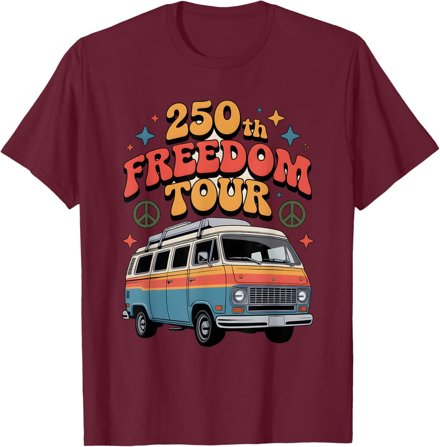 250 Years 1776-2026 250th Birthday Camping T-Shirt - T-Shirt | Maroon