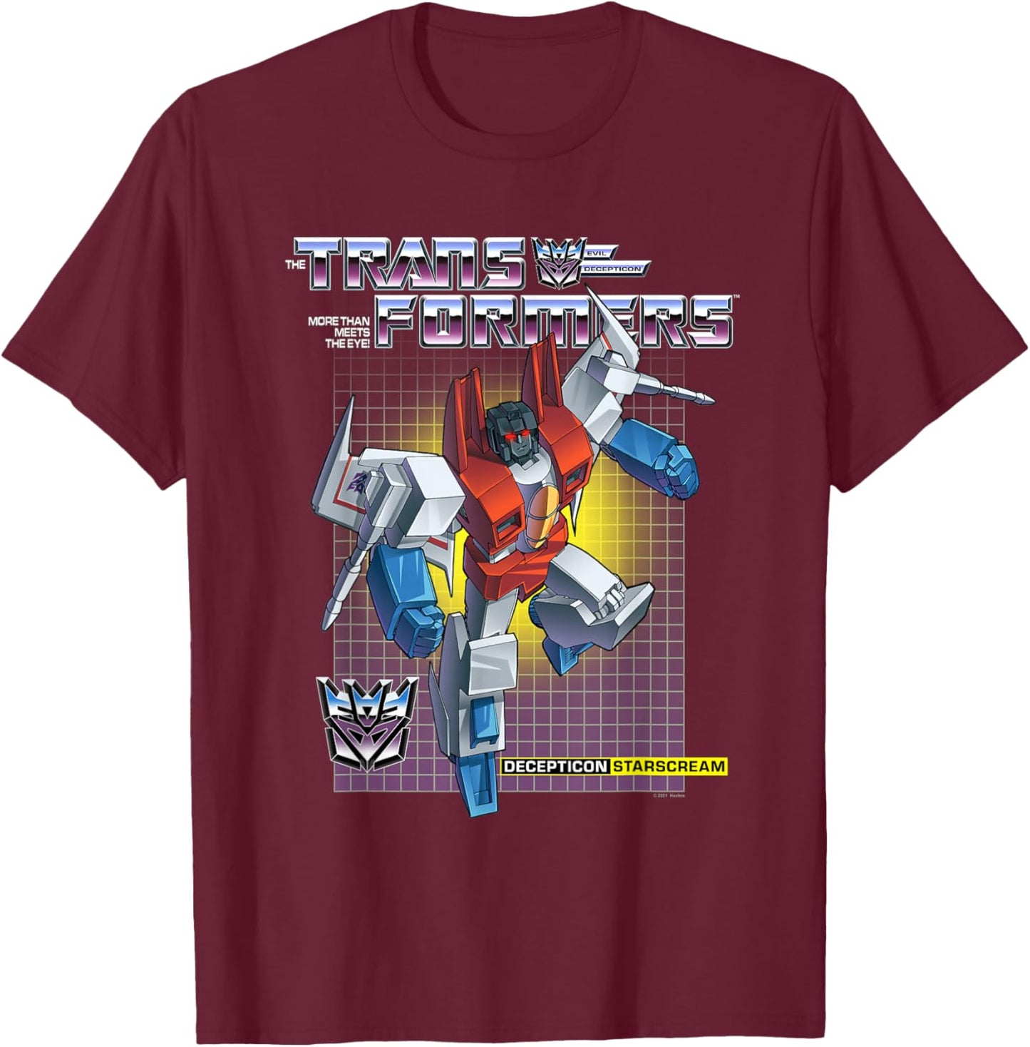 Transformers Decepticon Starscream T-Shirt - T-Shirt | Maroon