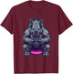 Rhino Funny Video Games Rhino T-Shirt - T-Shirt | Maroon