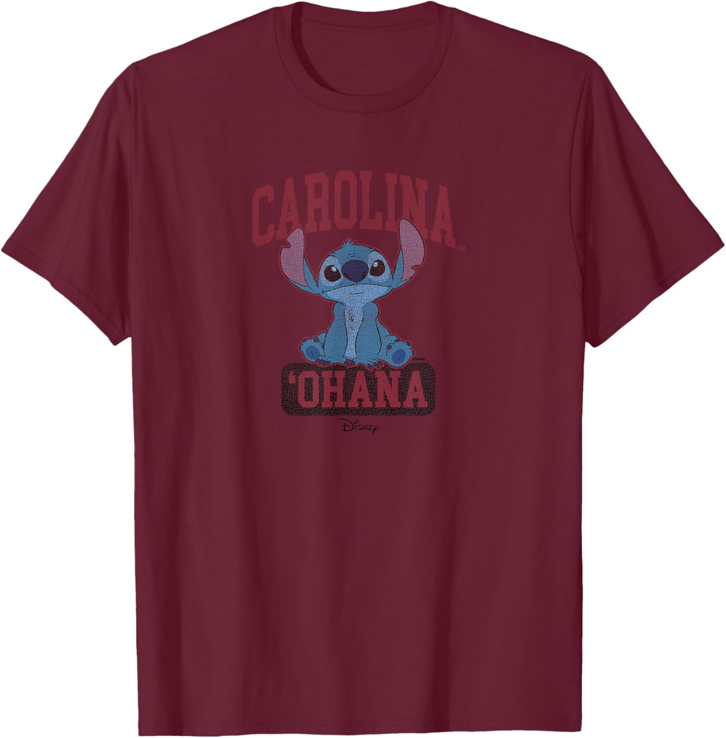 South Carolina Gamecocks Stitch Ohana Vintage T-Shirt - T-Shirt | Maroon