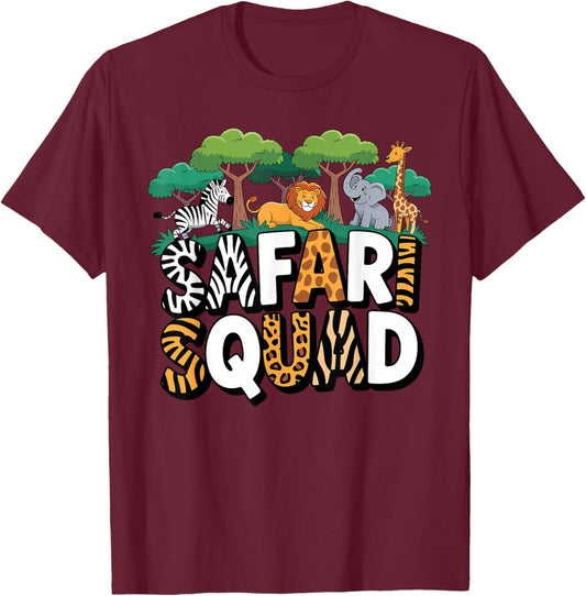 Cool Safari Costume Women Adult Africa Safari Tour T-Shirt - T-Shirt | Maroon