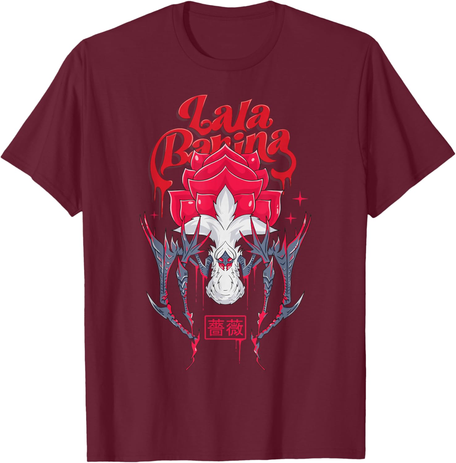 Rose Spider T-Shirt - T-Shirt | Maroon