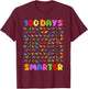 100 Days of School Dinosaur Smarter 100th Day Toddler Boy T-Shirt - T-Shirt | Maroon