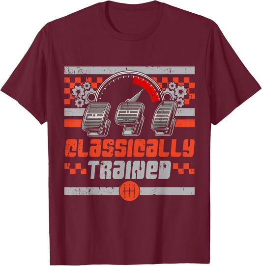 Classic Manual Transmission Auto Guy T-Shirt - T-Shirt | Maroon