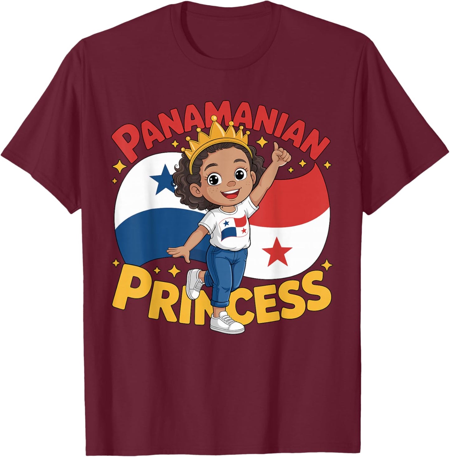 Panama Flag Proud Panamanian Girl Panamanian Pride T-Shirt - T-Shirt | Maroon