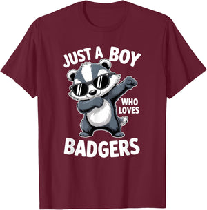 Boys Badger T-Shirt - T-Shirt | Maroon