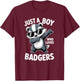 Boys Badger T-Shirt - T-Shirt | Maroon