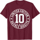 10th Birthday Boys 10 Years Officially Double Digits Bday T-Shirt - T-Shirt | Maroon