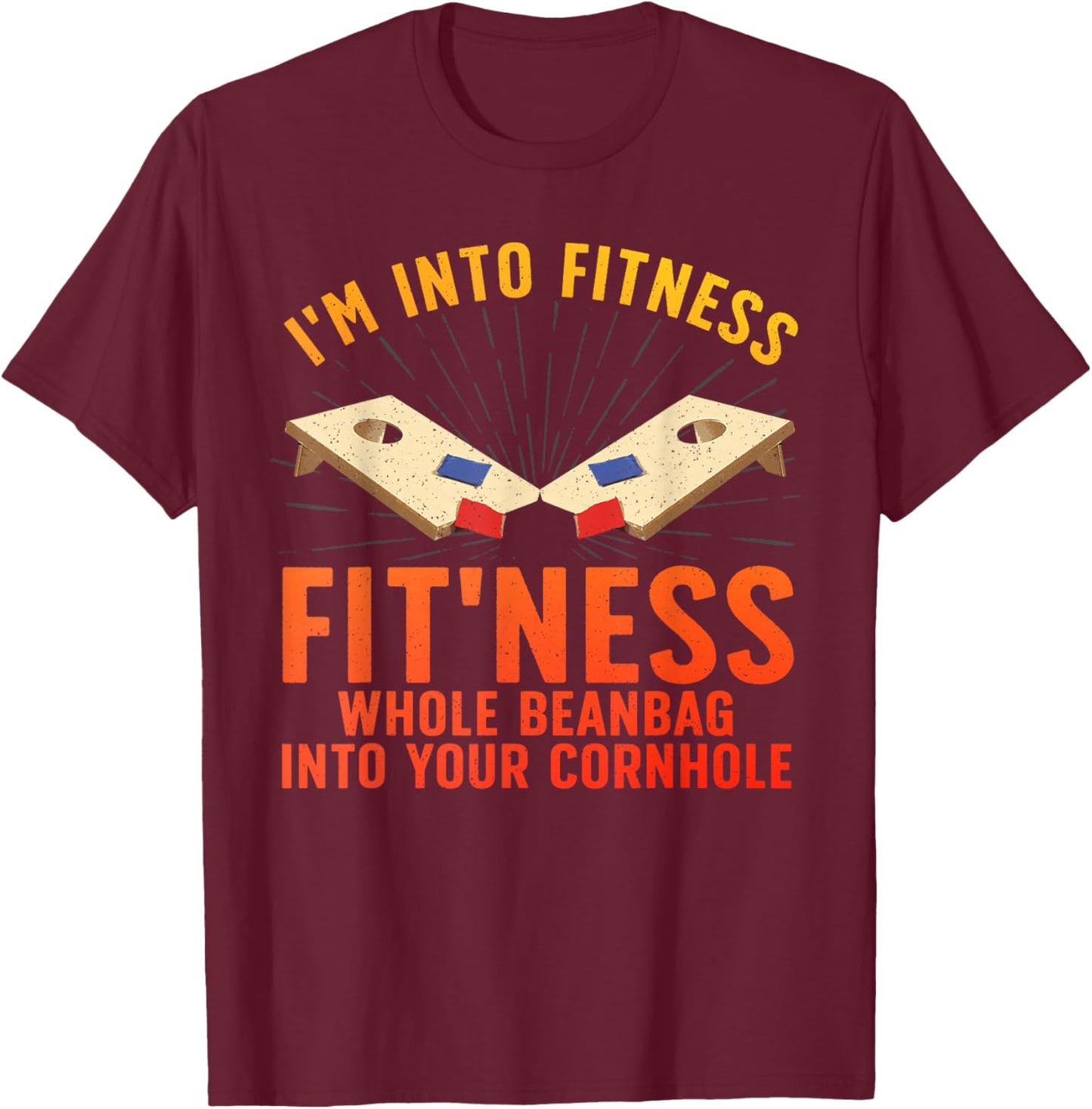 Best Cornhole Art Women Corn Hole Players Cornhole T-Shirt - T-Shirt | Maroon