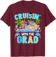 Cruising with The Grad 2026 Graduation Cruise Trip Graduate T-Shirt - T-Shirt | Maroon