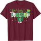 Saint Pattys St Patrick Day Shamrock One Lucky Teacher Retro T-Shirt - T-Shirt | Maroon