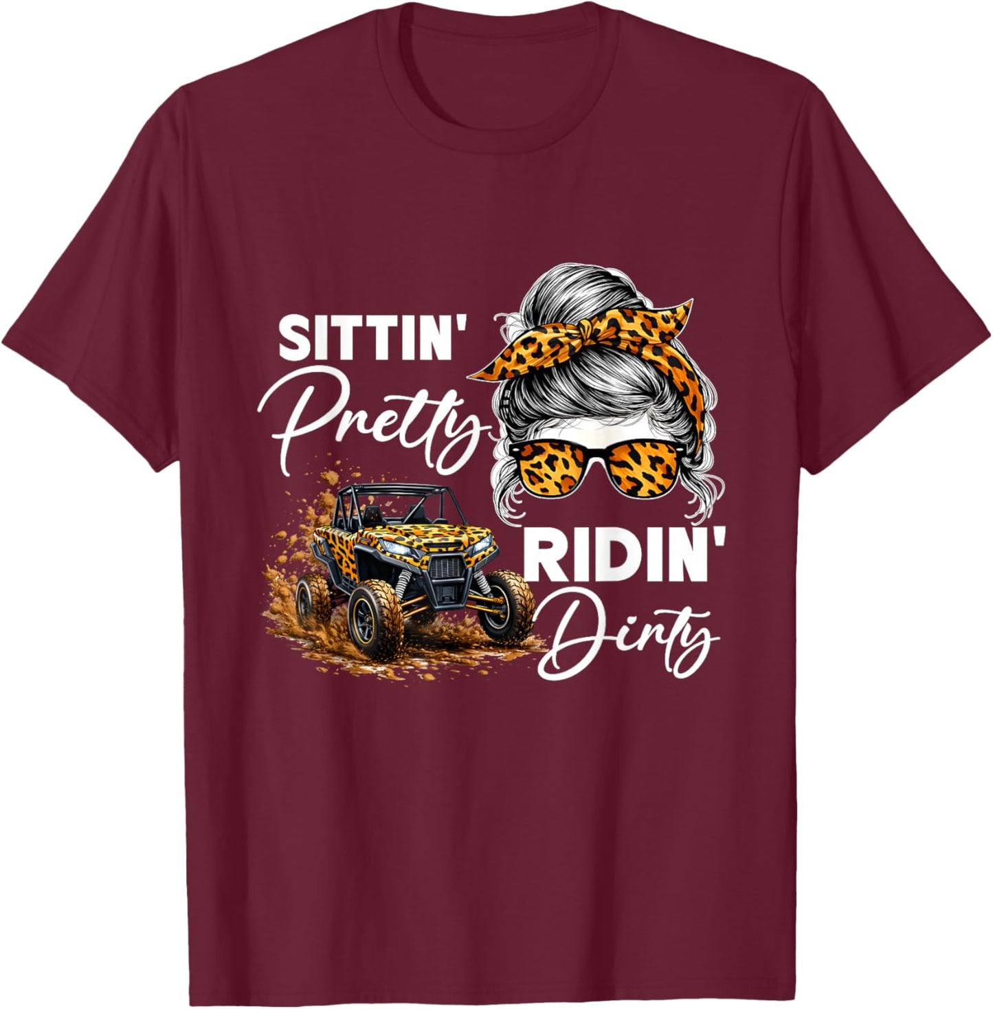 Side B y Side T-Shirt - T-Shirt | Maroon